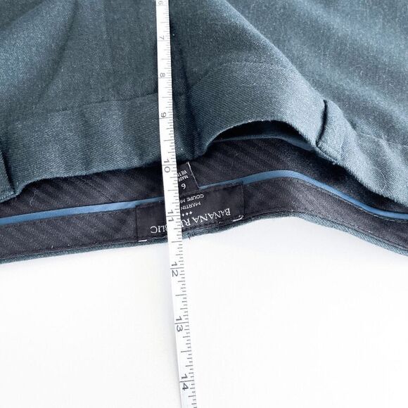 Banana Republic Women's Martin Fit Mid Rise Twill Trouser Pants Green Size 6 - Picture 6 of 9